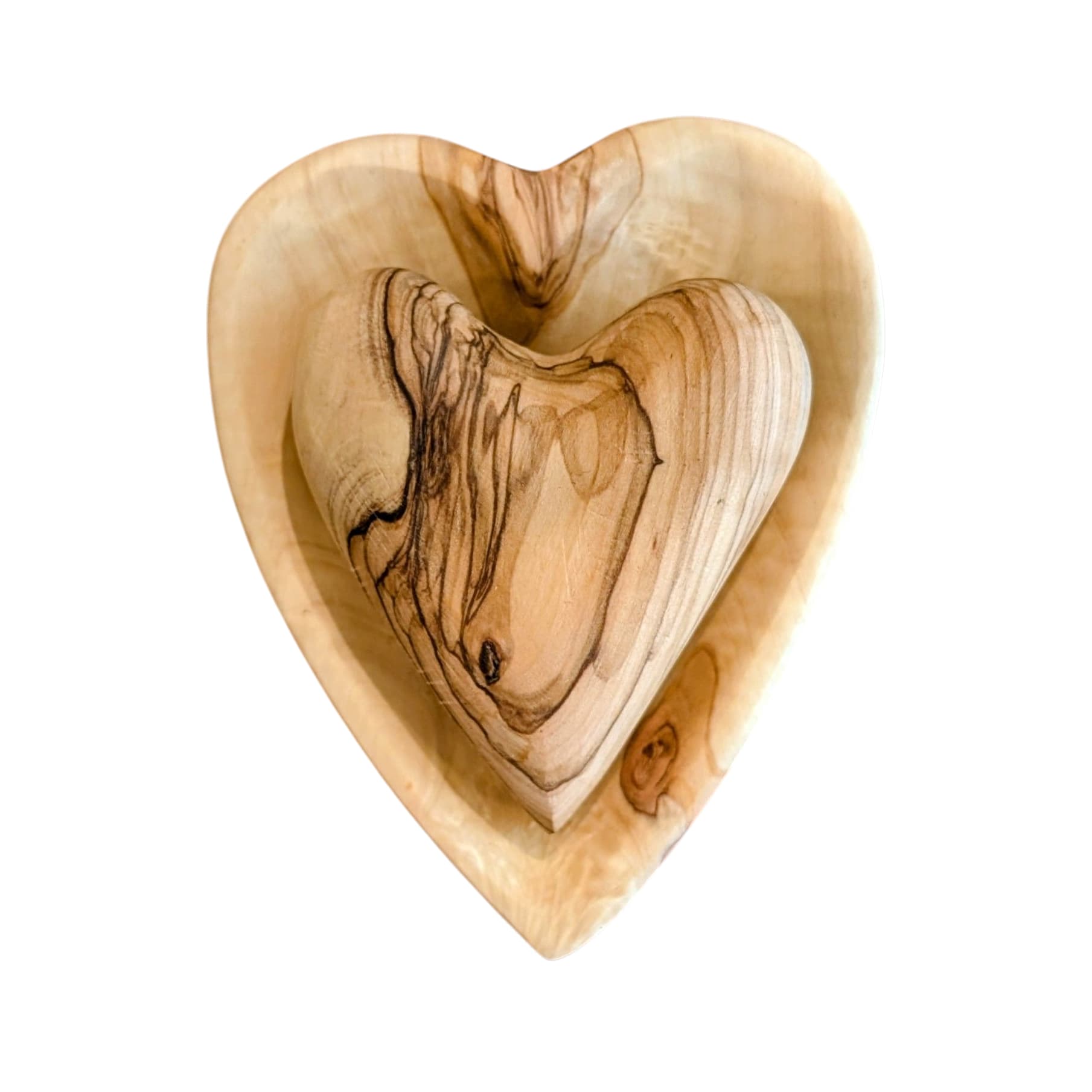 Heart olivewood solid - L