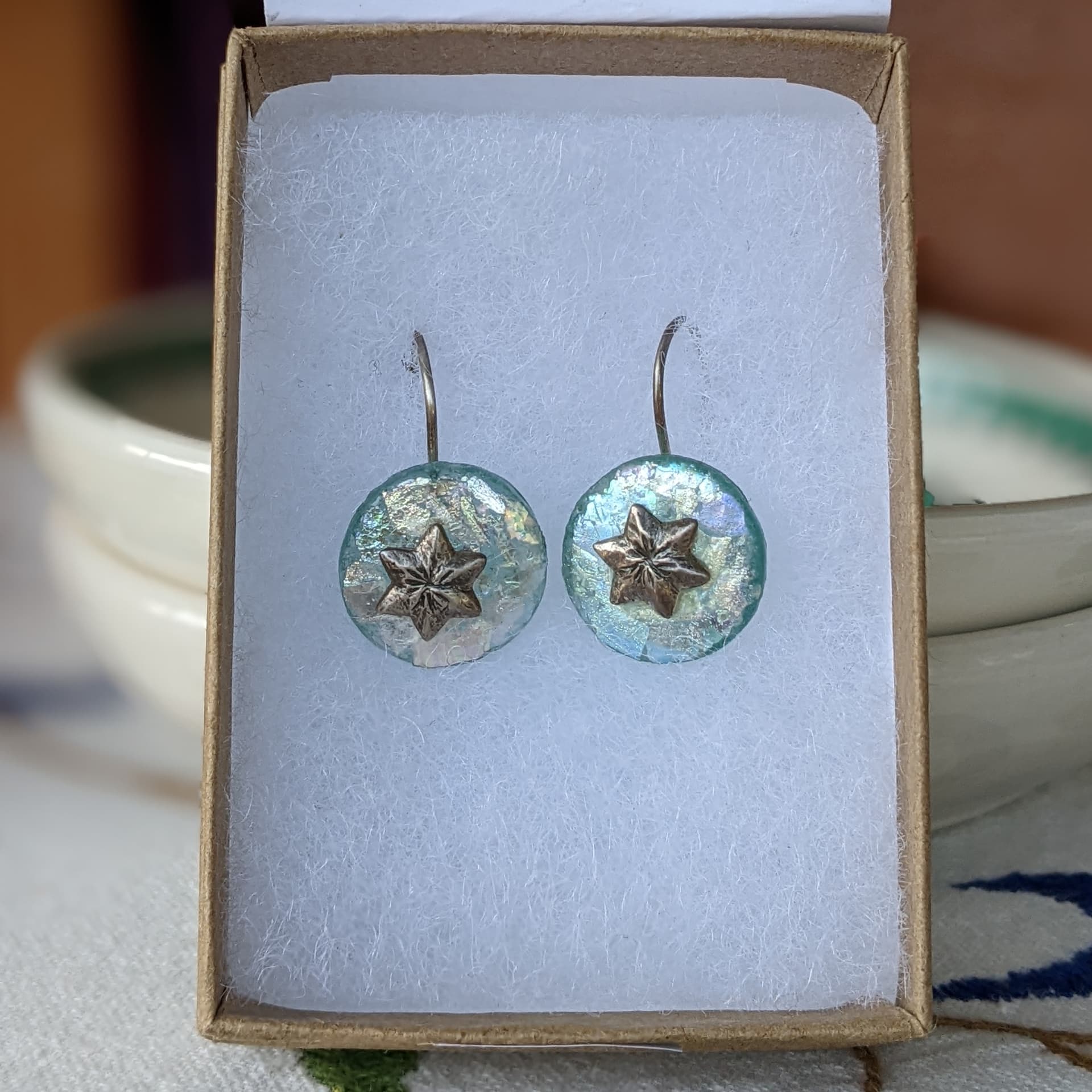 Roman Glass Earrings - Stars