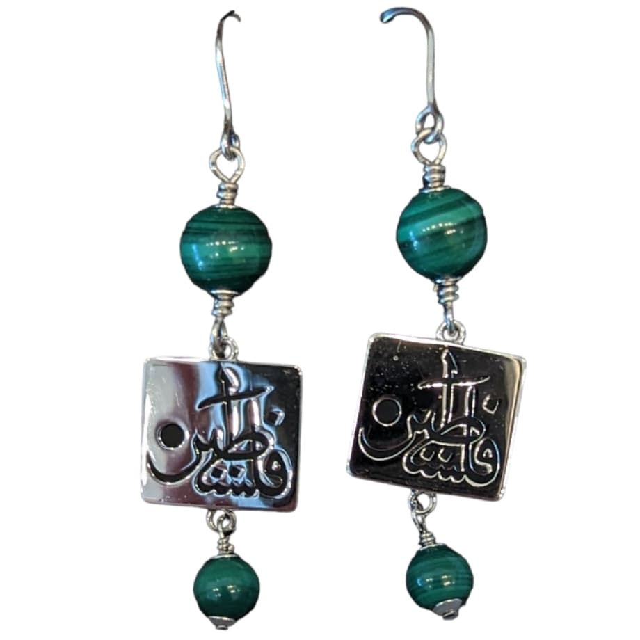 Katie Miranda - Falastin earrings - Malachite