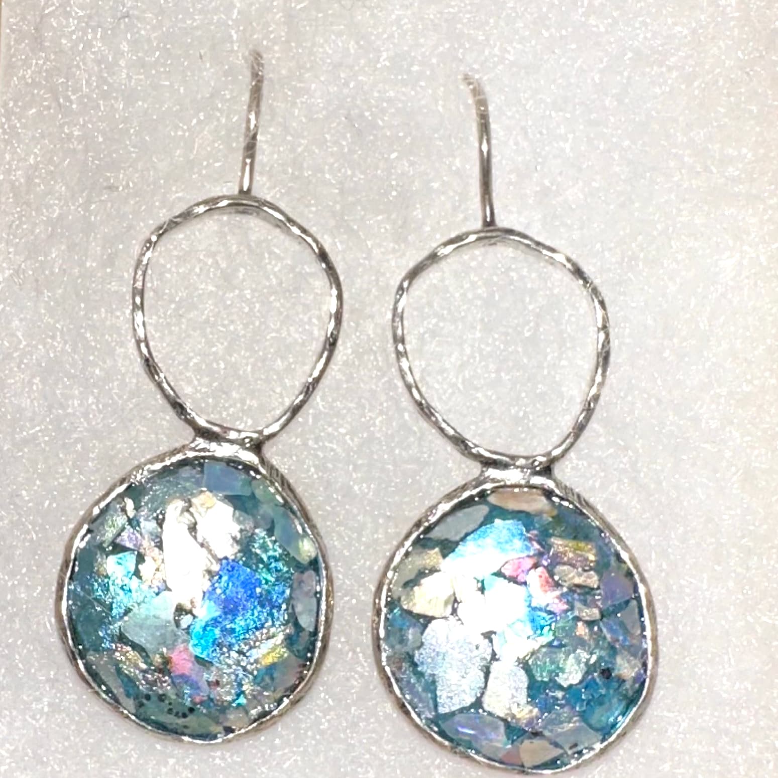 Roman Glass Earrings - Infinity