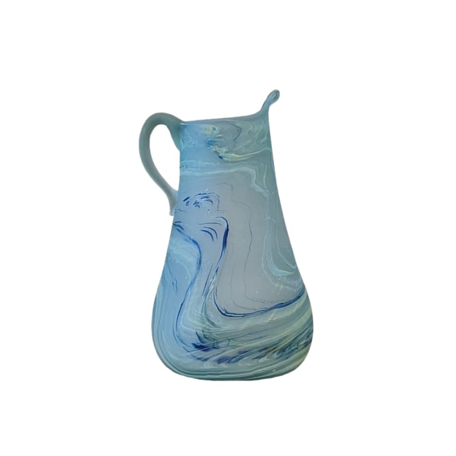 Hebron Glass Pitcher - Twilight Blue